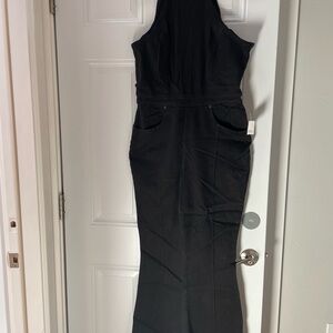 We The Free Black Denim Jumpsuit